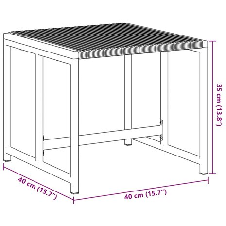 Tuinkrukken 4 st poly rattan zwart