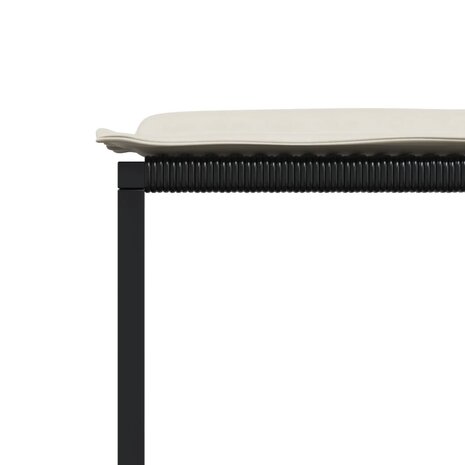 Tuinkrukken met kussens 4 st poly rattan zwart