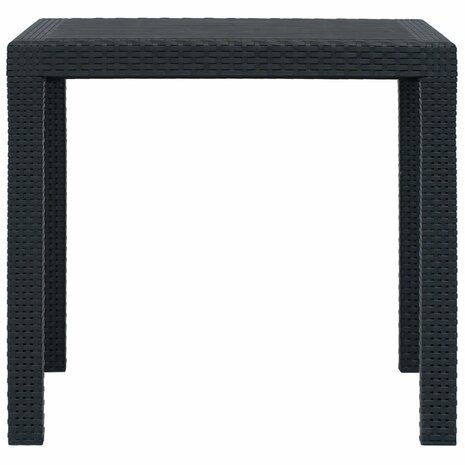 5-delige Tuinset rattan-look kunststof antraciet