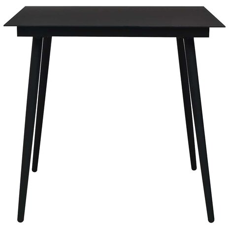 5-delige Tuinset PVC-rattan zwart