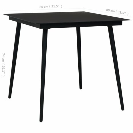 5-delige Tuinset PVC-rattan zwart