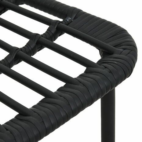 5-delige Tuinset poly rattan en glas