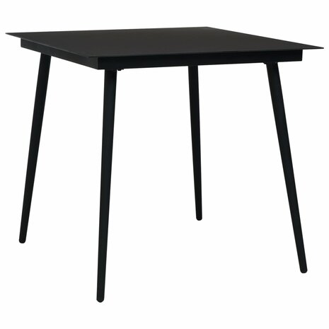 5-delige Tuinset poly rattan en glas