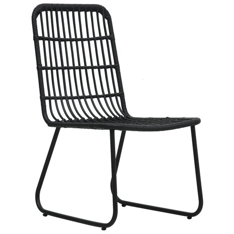 5-delige Tuinset poly rattan en glas