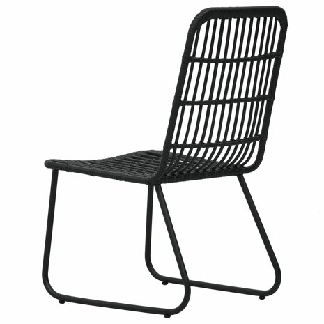 5-delige Tuinset poly rattan en glas