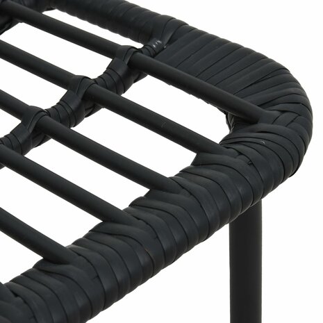 5-delige Tuinset poly rattan en glas