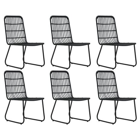 7-delige Tuinset poly rattan en glas