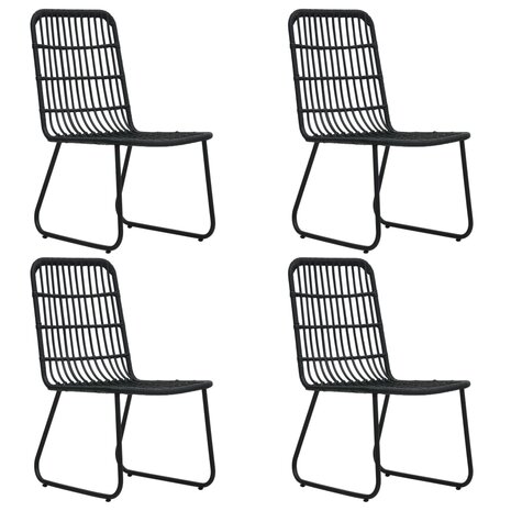 5-delige Tuinset poly rattan en glas