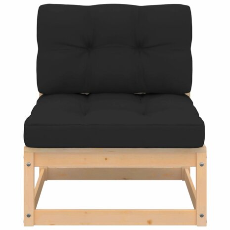5-delige Loungeset met kussens massief grenenhout