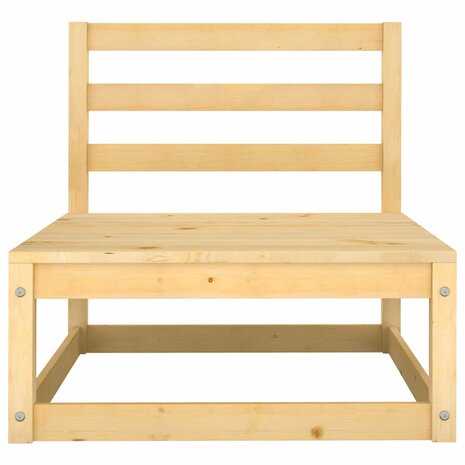 10-delige Loungeset met kussens massief grenenhout