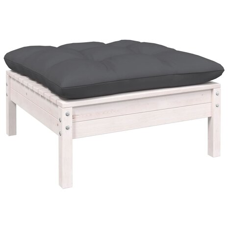 11-delige Loungeset met kussens grenenhout wit