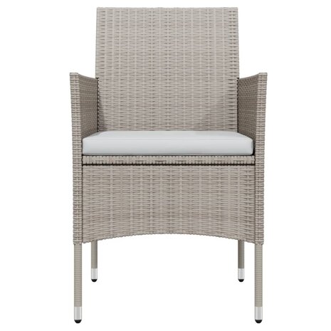 5-delige Tuinset met kussens beige en zwart