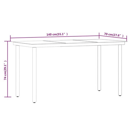 5-delige Tuinset zwart