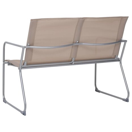 4-delige Loungeset stof en staal taupe