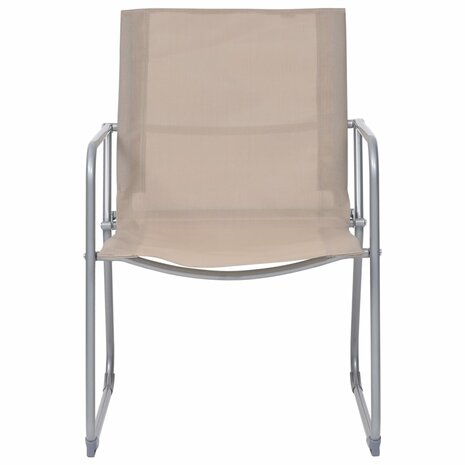 4-delige Loungeset stof en staal taupe