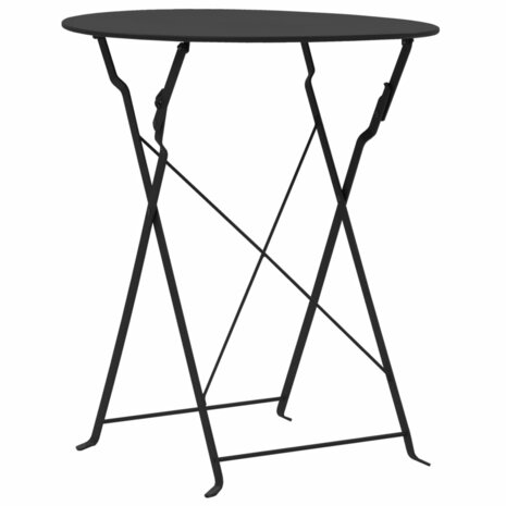 3-delige Bistroset staal zwart