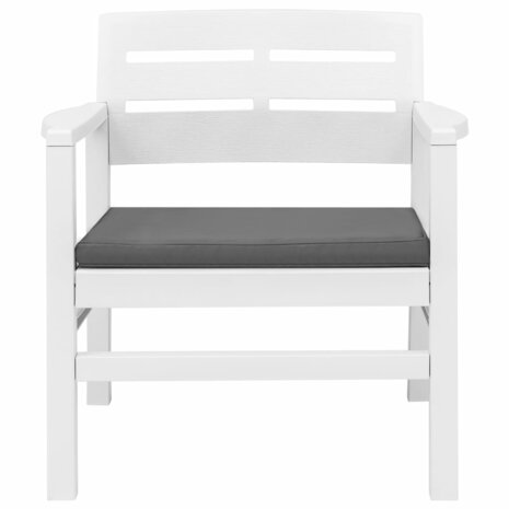3-delige Loungeset kunststof wit