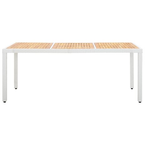 9-delige Tuinset poly rattan wit