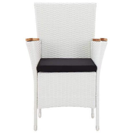 9-delige Tuinset poly rattan wit