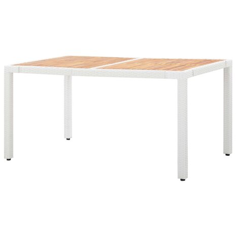 7-delige Tuinset poly rattan wit