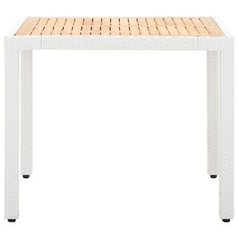 5-delige Tuinset poly rattan wit