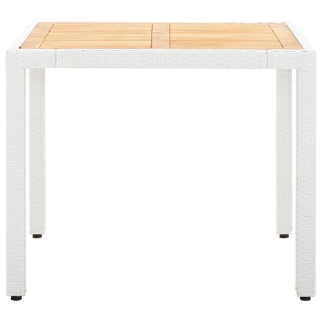5-delige Tuinset poly rattan wit