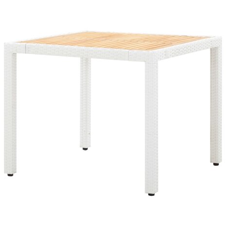 5-delige Tuinset poly rattan wit