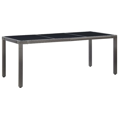 9-delige Tuinset poly rattan grijs
