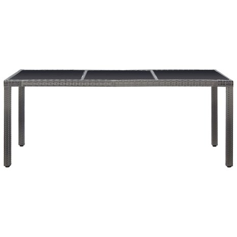 9-delige Tuinset poly rattan grijs