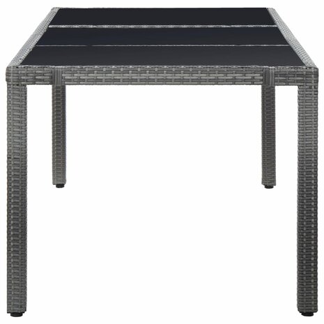 9-delige Tuinset poly rattan grijs