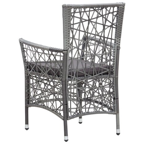 9-delige Tuinset poly rattan grijs