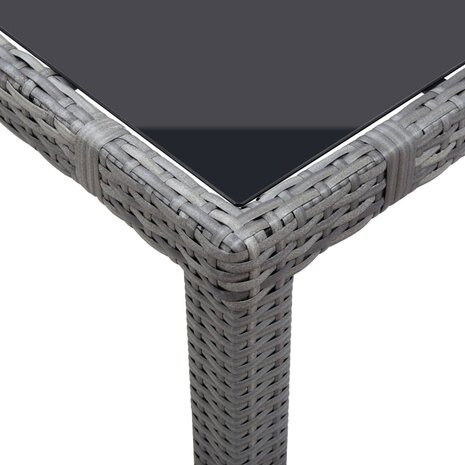 9-delige Tuinset poly rattan grijs