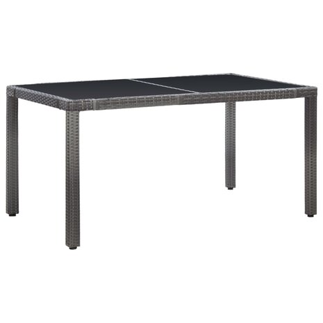 7-delige Tuinset poly rattan grijs
