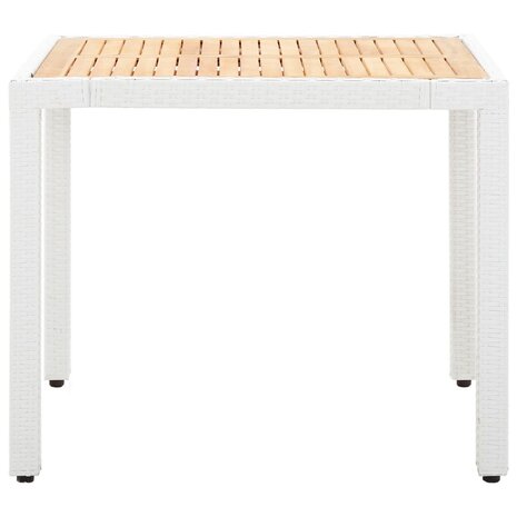 5-delige Tuinset poly rattan wit
