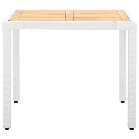 5-delige Tuinset poly rattan wit