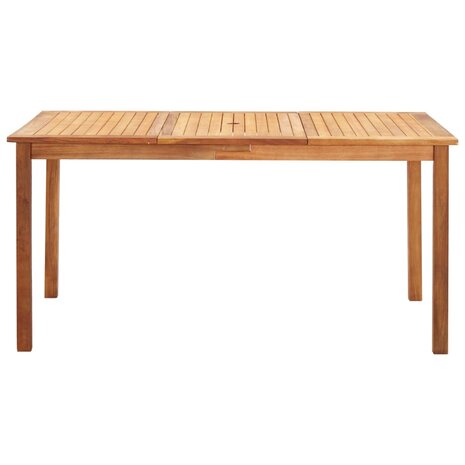 7-delige Eethoek poly rattan en massief acaciahout grijs
