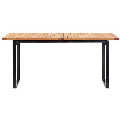 7-delige Tuinset poly rattan en acaciahout grijs