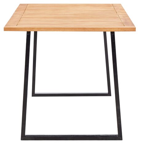 7-delige Tuinset poly rattan en acaciahout grijs
