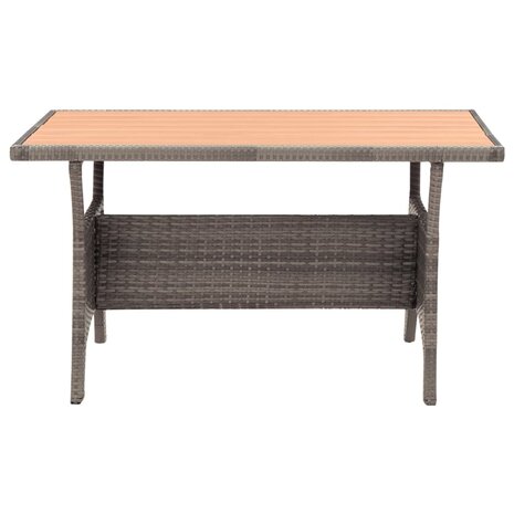3-delige Tuinset met kussens poly rattan grijs