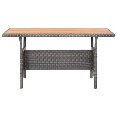 3-delige Tuinset poly rattan en massief acaciahout