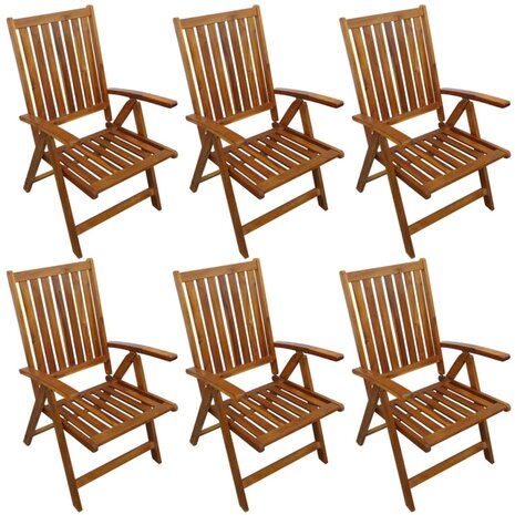 7-delige Tuinset massief acaciahout