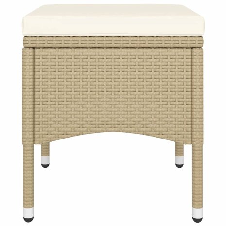 5-delige Loungeset poly rattan beige