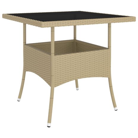 5-delige Loungeset poly rattan beige