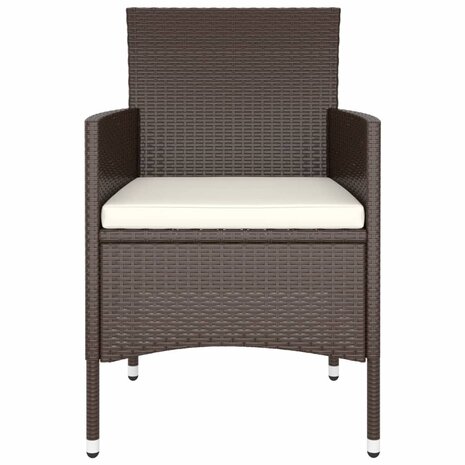 5-delige Loungeset poly rattan bruin