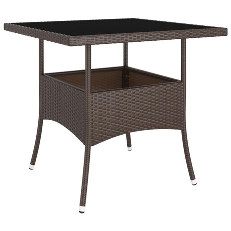 5-delige Loungeset poly rattan bruin