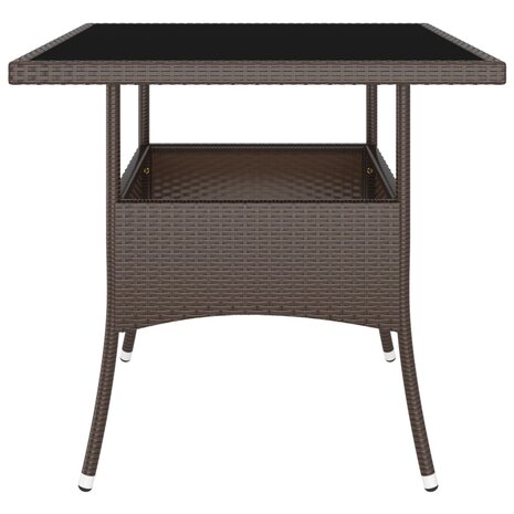 5-delige Loungeset poly rattan bruin