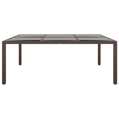11-delige Tuinset poly rattan bruin