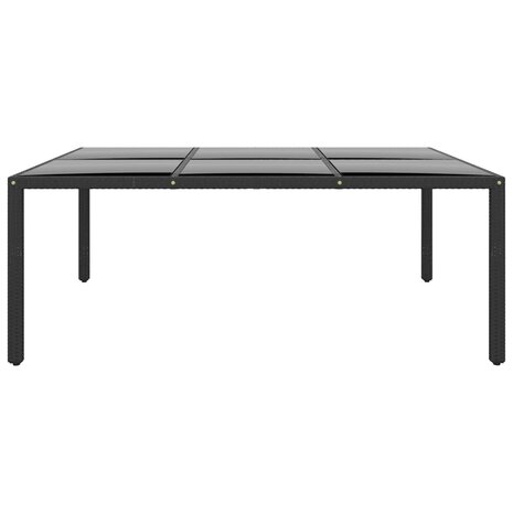 11-delige Tuinset poly rattan zwart
