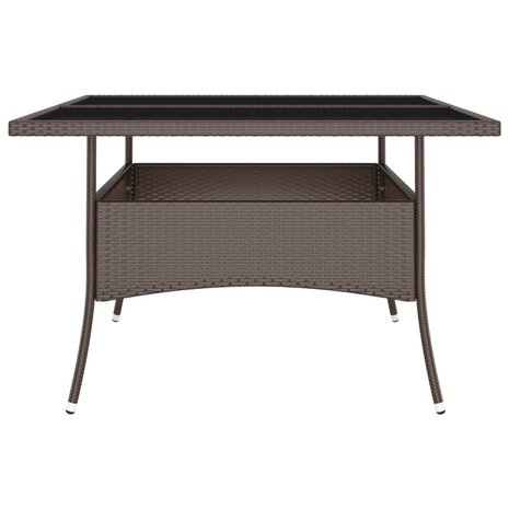 9-delige Tuinset poly rattan bruin