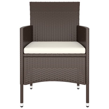 9-delige Tuinset poly rattan bruin
